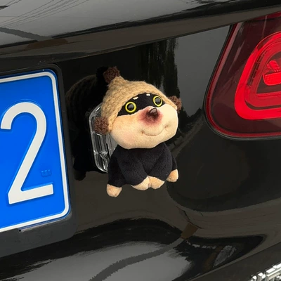 Car ornaments: Bee Dog Doll Trunk - earthy-yellow-bee-dog-tail-hanging