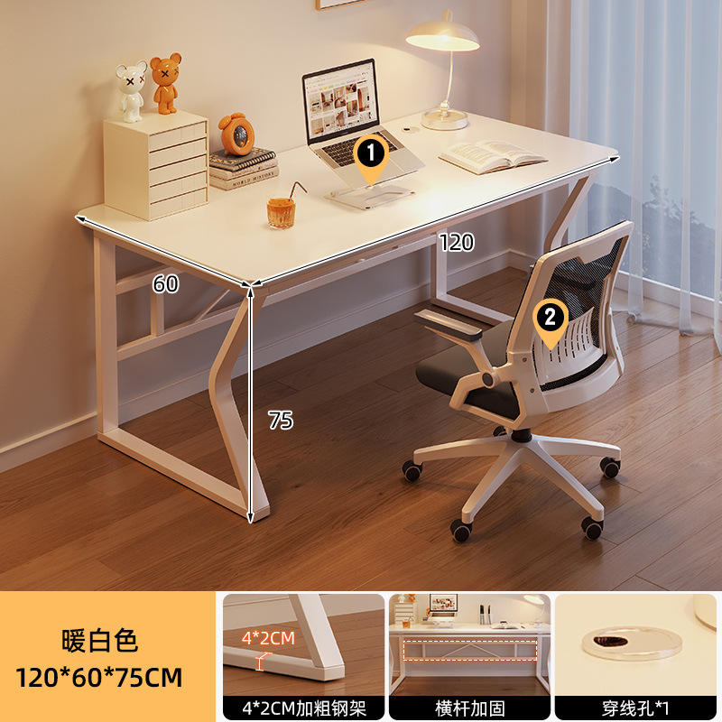 Mesa de computadora mesa de escritorio para estudiantes caseros doble estudio escritorio escritorio de escritorio pequeño escritorio de oficina silla escritorio combinado
