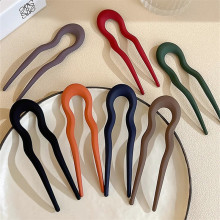 新中式U型发簪女高级感古风发钗盘发神器发插简约气质头饰盘发器