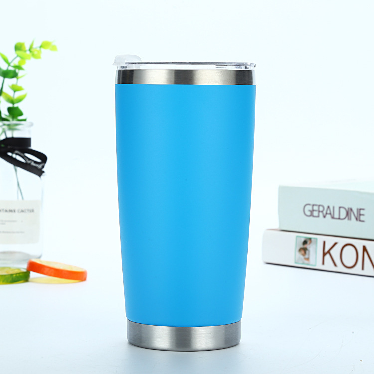 ソースメーカー外国貿易スプレープラスチック 20oZ ステンレス鋼車載魔法瓶カップ真空ビールカップ屋外アイスカップ|undefined