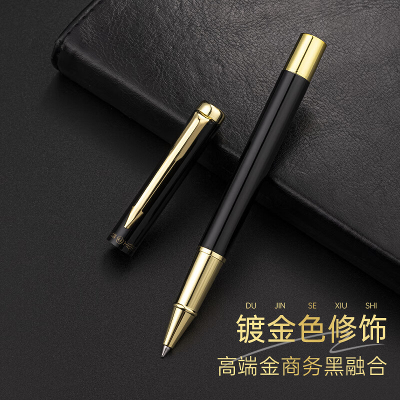 Hero 318A Jewelry Pen Metal Pole Student Black Sign Pen Replaceable High-end Gel Pen Enterprise Logo Pen