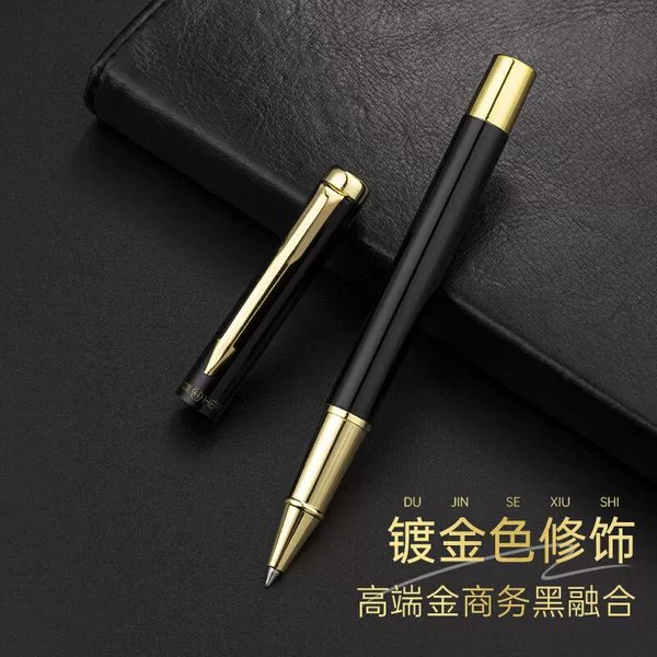 Hero 318A Jewelry Pen Metal Pole Student Black Sign Pen Replaceable High-end Gel Pen Enterprise Logo Pen