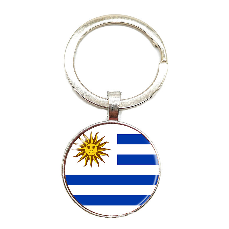 Copa del Mundo 2026 llaverera 48 banderas nacionales insignia colgante Estados Unidos, Canadá, México nuevos productos transfronterizos llaves de metal creativas
