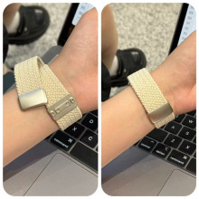 尼龙编织磁吸表带适用s10代苹果手表AppleWatch789iwatchSE男女款