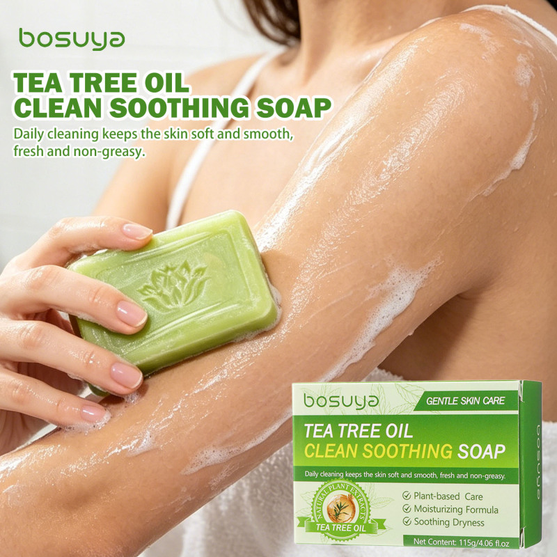 [Exclusively for Foreign Trade] Bosuya Tea-Scented Soap, Fresh and Deeply Cleansing, Moisturizing Multi-Purpose Soap, Popular Wholesale Item