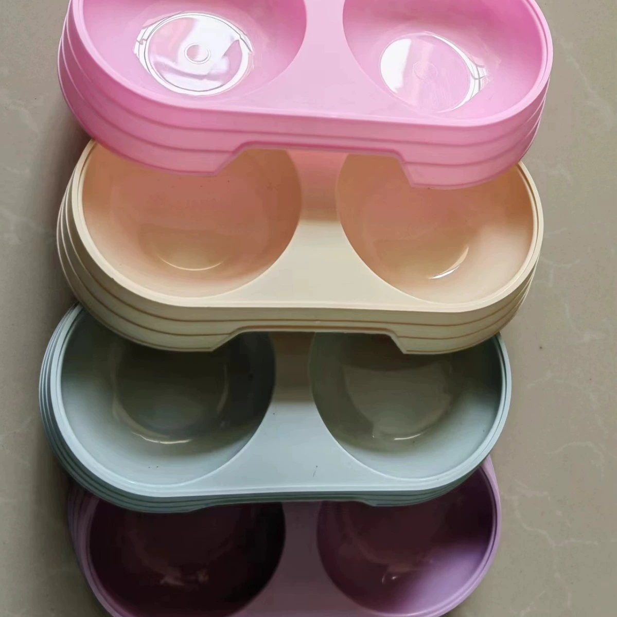 Миска для кошек миска для собак кошка собака пьет и ест миска для риса двойного назначения двойная миска для домашних животных легкая чистка антидетонационный пластиковый круглый