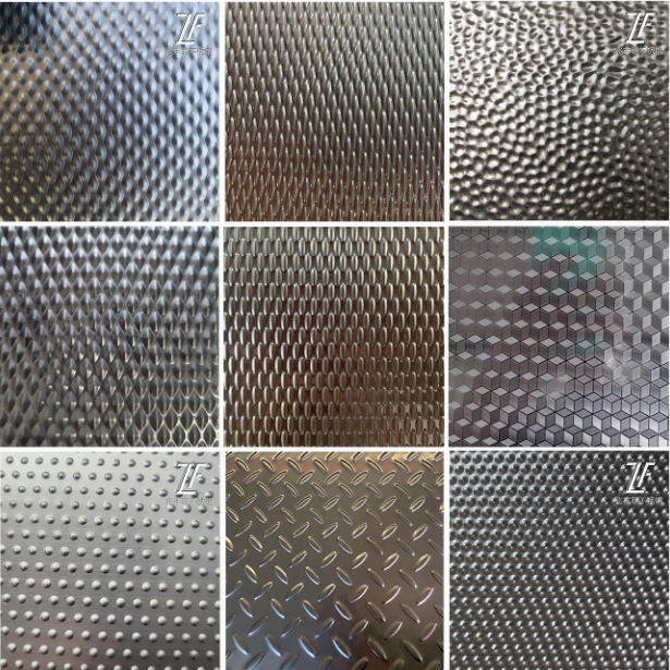 201不锈钢防滑花纹板304镀锌铁板楼梯踏步小米粒长条雨滴花圆点