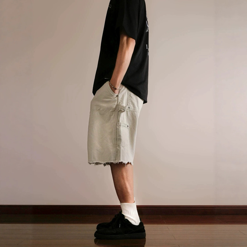 Summer Men's American-Style Five-Point Shorts, Heavy-Duty Casual Cool Outdoor Lumberjack Work Shorts, Loose and Versatile Mid-Length Pants Summer Men's American-Style Five-Point Shorts, Heavy-Duty Casual Cool Outdoor Lumberjack Work Shorts, Loose and Versatile Mid-Length Pants