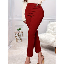 T 27591 High Waist Straight Commuter Trousers ����ֱͲͨ����