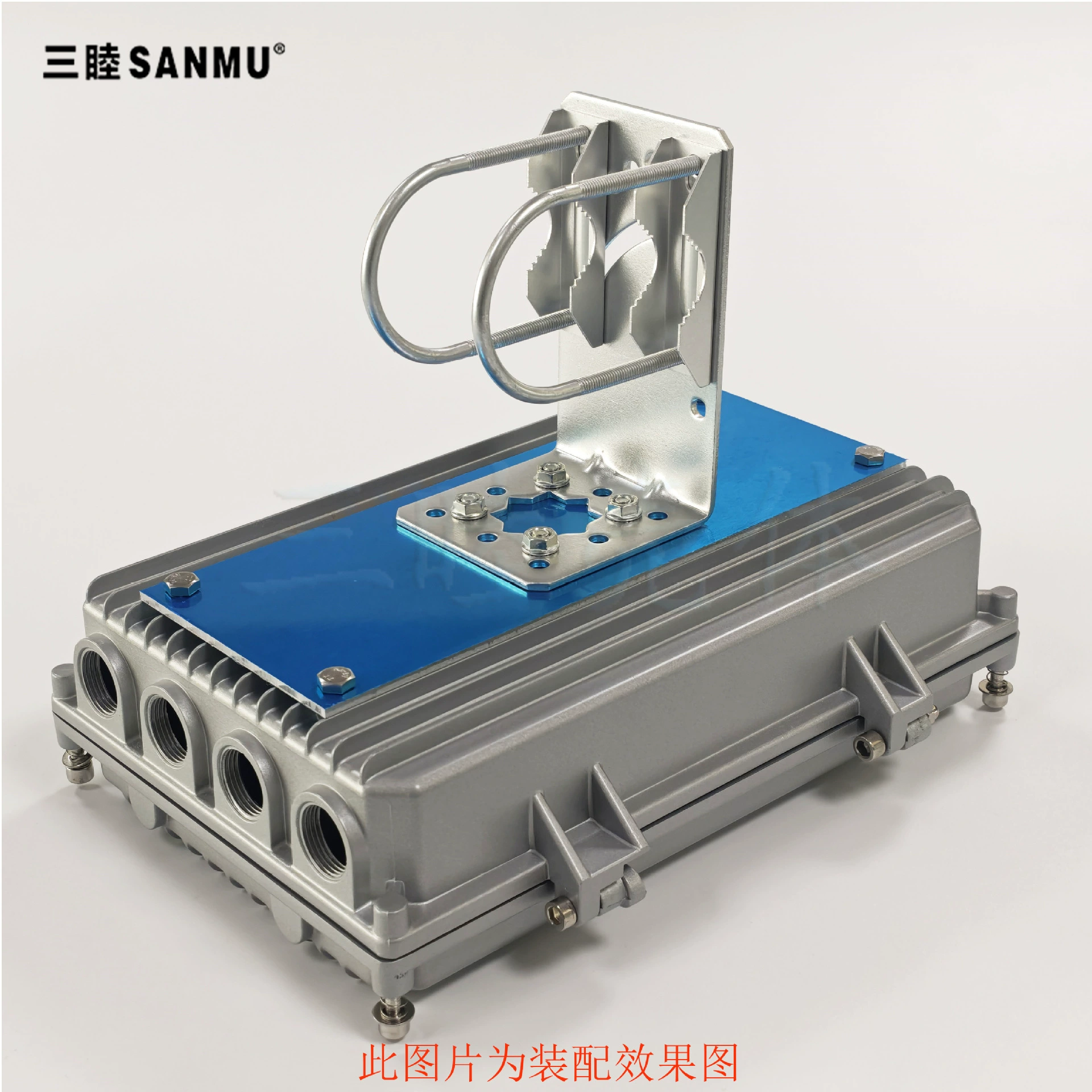 На открытом воздухе коробка АП держа мост струбцины поляка и другой фиксированный экстренныйый выпуск коробки алюминия кода 020 зажима антенны