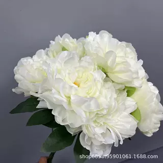 5头7头把束牡丹 婚礼堂拱门路引拍摄道具假花装饰 多色牡丹花批发