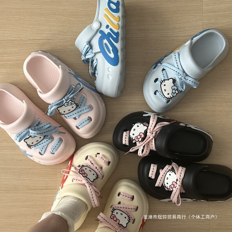 Cartoon Graffiti Clogs for Women, New Summer Style, Breathable, Non-Slip, Odor-Resistant, Height-Increasing, Thick-Soled, Closed-Toe Slippers Cartoon Graffiti Clogs for Women, New Summer Style, Breathable, Non-Slip, Odor-Resistant, Height-Increasing, Thick-Soled, Closed-Toe Slippers
