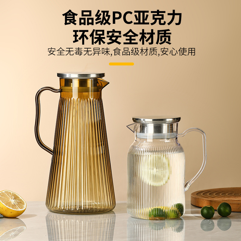 Acrylic teapot for home use, PC-plastic, increased thickness