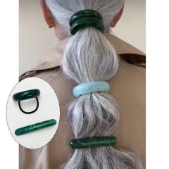 セットの樹脂の頭飾りu型の髪輪の新型の欧米風の馬尾のヘアピンの個性の髪飾りの紐の高弾力の髪紐