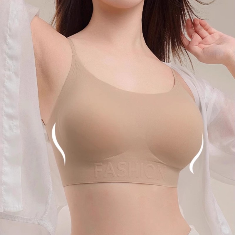 无痕美背隐形内衣女粉底液小胸聚拢免穿文胸罩遮副乳运动修身露背|undefined