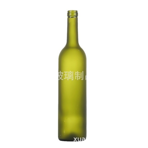 Bordeaux red wine bottle frosted wine 750ml dark green high bottle large capacity glass bottle foreign wine cabinet ornaments
