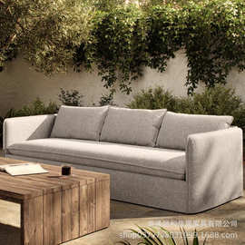 意式极简云沙发布艺亚棉麻模块沙发大户型现代简约客厅轻奢沙发