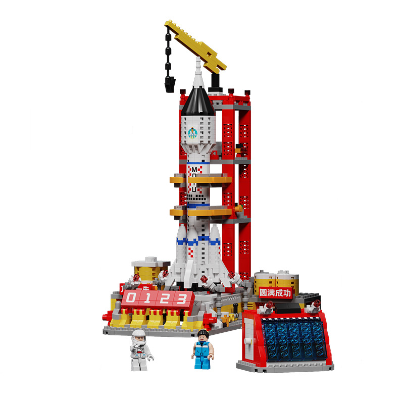 Lele hermanos Transbordador Espacial cohete bloques de construcción niños educativos montado modelo juguete regalo cumpleaños al por mayor