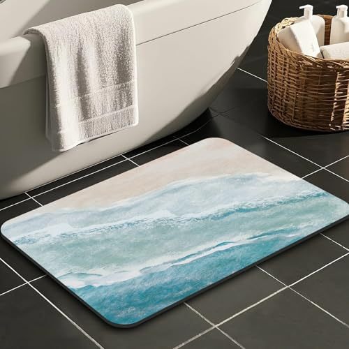 Ozono alquiler de barro de diatomeas estadounidenses puerta de baño absorción de agua secado rápido alquiler antideslizante fácil de cuidar alquiler de baño