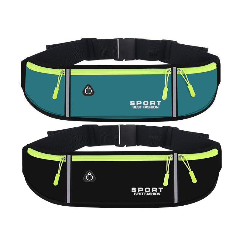 [ordinary style] black + blue - sports waist bag