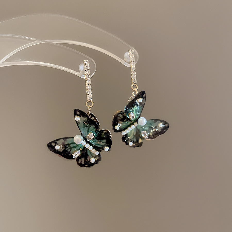 Pendientes de flores de color dopamina Pendientes dulces y frescos de primavera y verano Pendientes pequeños y elegantes de alta gama para mujer