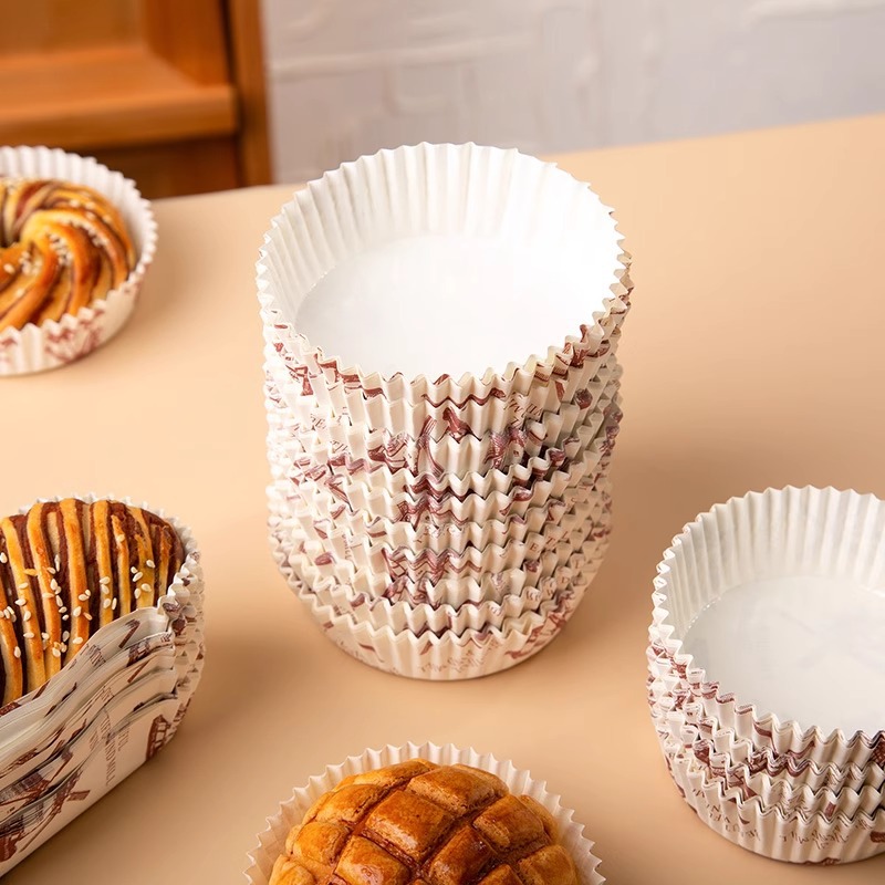 Taza de papel de pastel a prueba de aceite, soporte de papel de pan resistente a altas temperaturas, bolsas de piña para hornear, perros calientes, salchichas, tipo de barco, soporte de película antiadherente