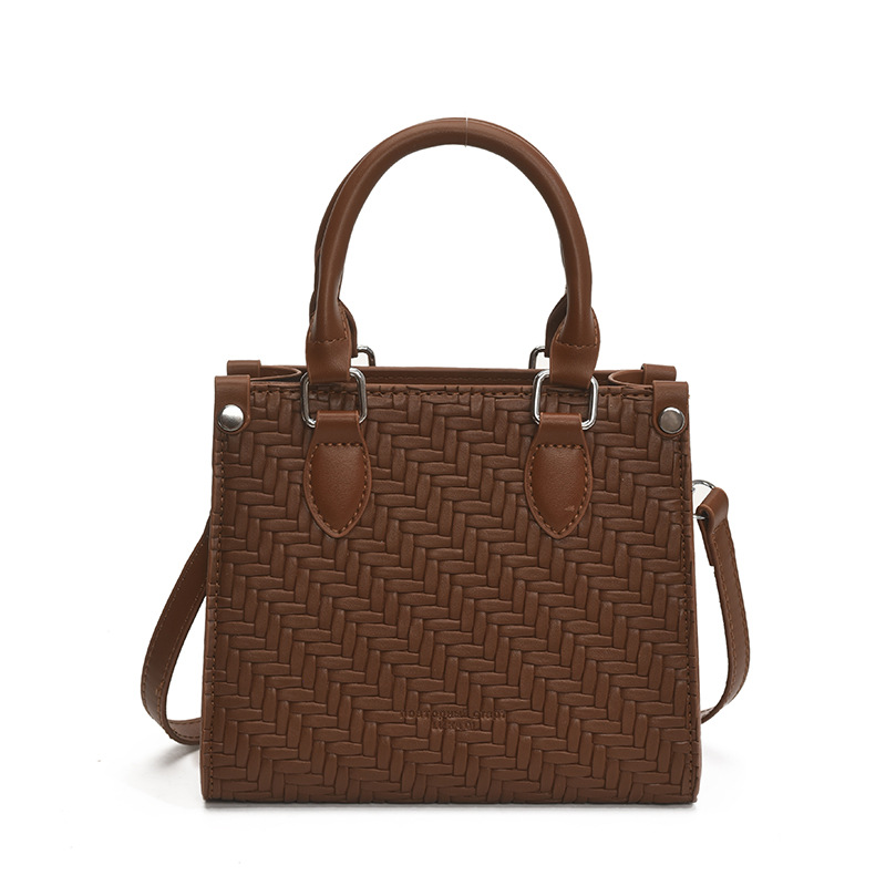 Textura transfronteriza 2025 verano nuevo bolso de mano retro tejido bolso de hombro de moda damas mochila