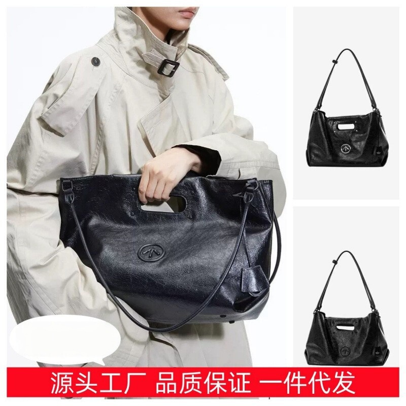 Grott New Softcarry Tote Bag Large Capacity Commuter Leather Handbag Shoulder Briefcase Soft Bag