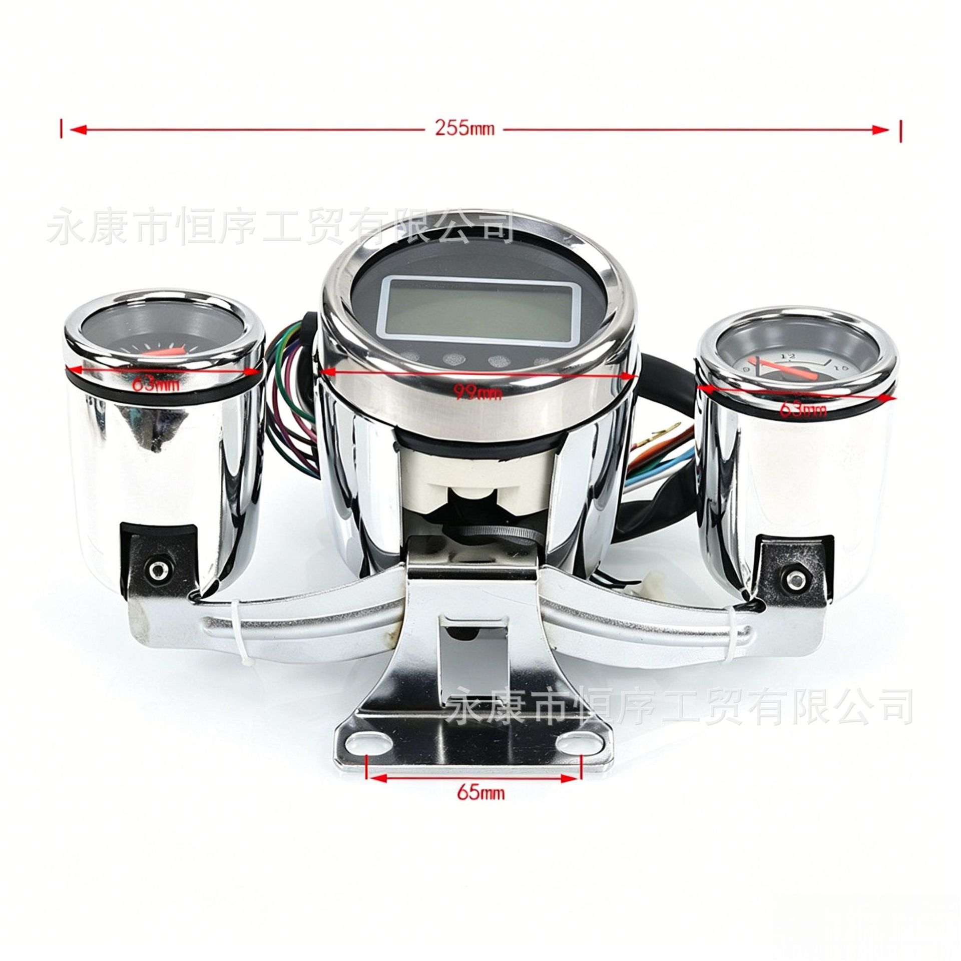 Atv Beach Motorcycle Accessories Big Bull Storm Lcd Three-In-One Instrument Panel, Power Level, Gear, Headlight Sensor