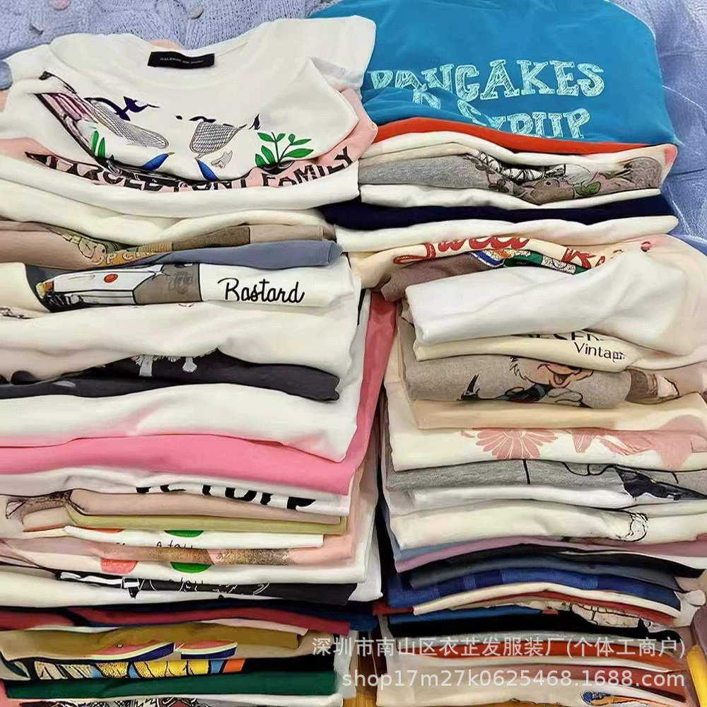 1 юань, прямые поставки с фабрики, уличный ларек, летняя одежда для женщин, дешевая женская одежда, футболка с коротким рукавом, 1688.com