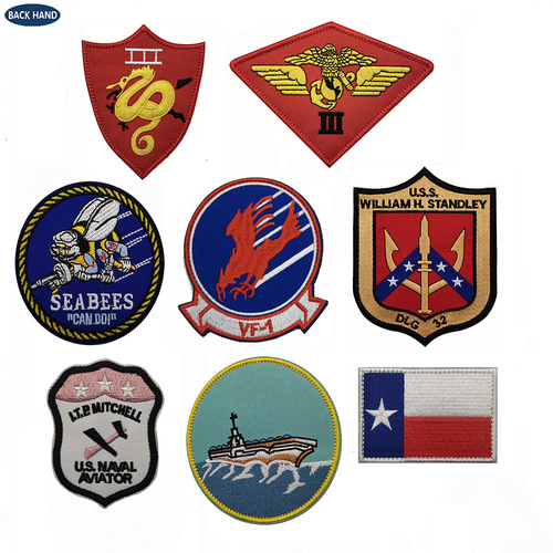 Overseas customers TOP GUN blue line aircraft embroidery patch Top Gun 2 cloth patch Velcro morale patch