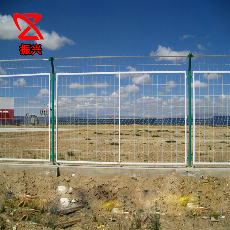 发电站热镀锌隔离围栏厂家 电厂铁丝网孔框架护栏 配电箱四周围网