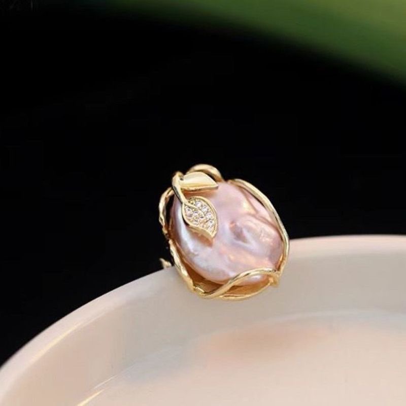 Collier ras de cou perle baroque élégant avec chaîne réglable_voghion.com