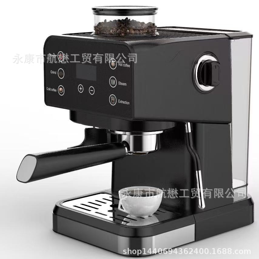 Italian Coffee Machine Press-Type Semi-Automatic High-Pressure Extraction Cross-Border Household Concentrated Milk Foam Fully Automatic with Grinding