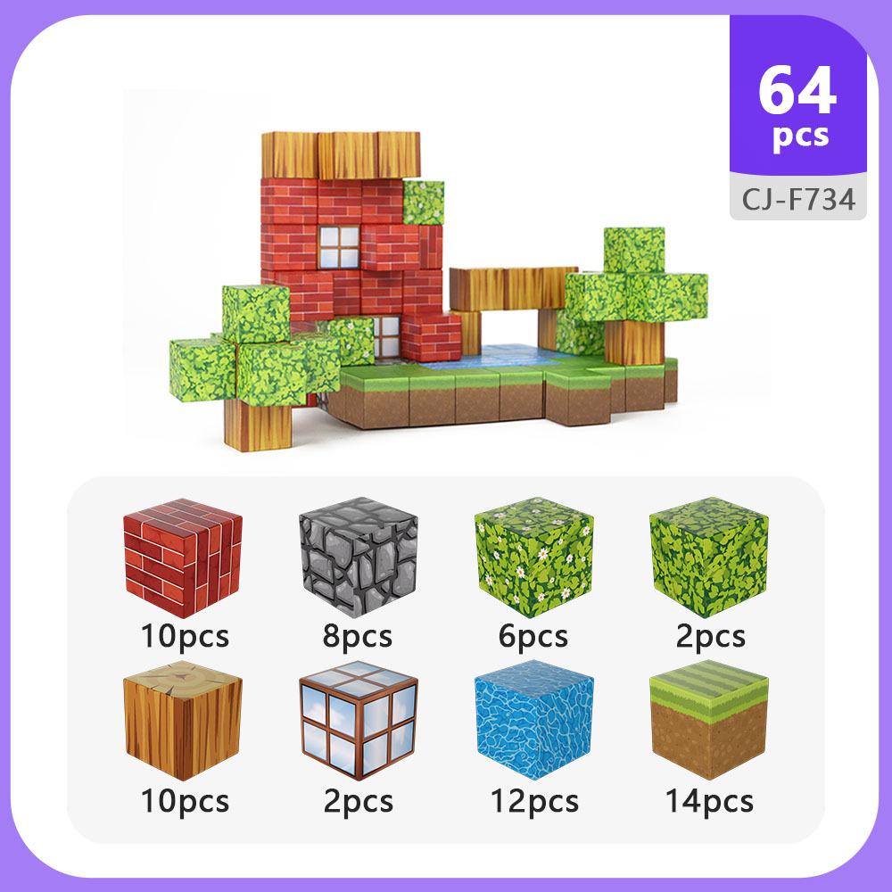 Personalizado al por mayor My Magnet World MC Cube Puzzle Imán Bloques de construcción 20MM Imán fuerte Juego de bloques magnéticos