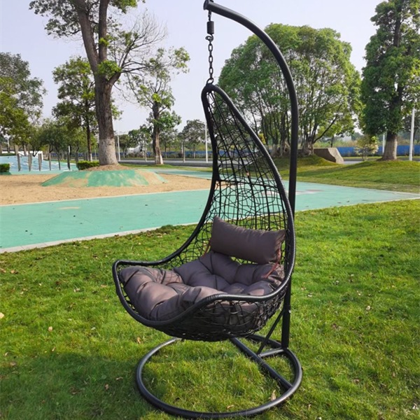 Silla Mecedora Colgante Doble con Estructura Metálica, Móvil y Reclinable, para Parque y Balcón image 7