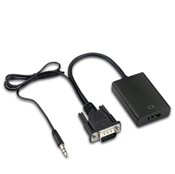 Vga to HDMI Adapter Cable with Audio and Power Supply, 1080P Plug-And-Play Vga to Adapter External