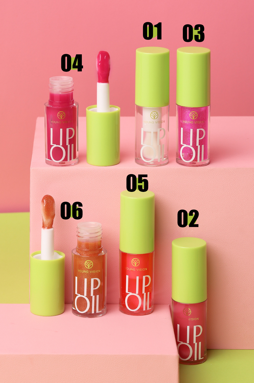 YOUNG VISION Lip Moisturizer, Lip Care Oil, Hydrating Lip Gloss and Transparent Lip Gloss are available in 6 colors Item Picture