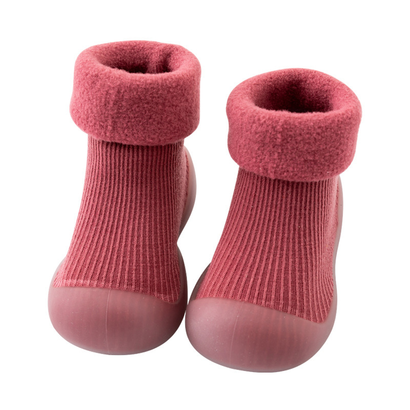 Otoño y invierno para bebés zapatos para niños con suela suave antideslizante para el hogar zapatos de interior impermeables calcetines de piso para bebés