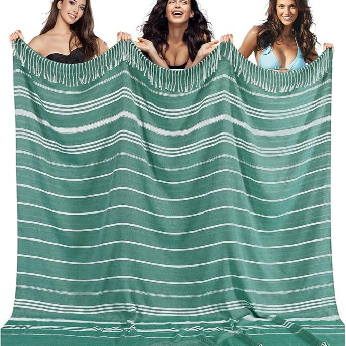 Toalla de playa turca con bordas toalla de playa turca Amazon venta al por mayor transfronteriza