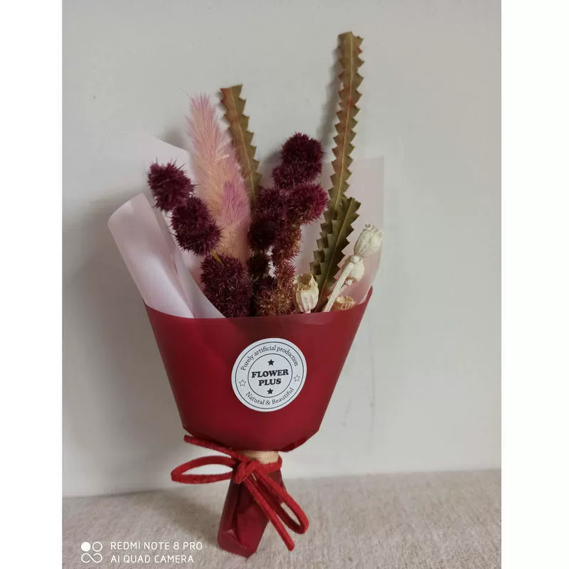 Мини- bouquet засушенных цветов (Манфанг Тин) в подарочной коробке из ПВХ, 85×45×145 мм, дом и подарок