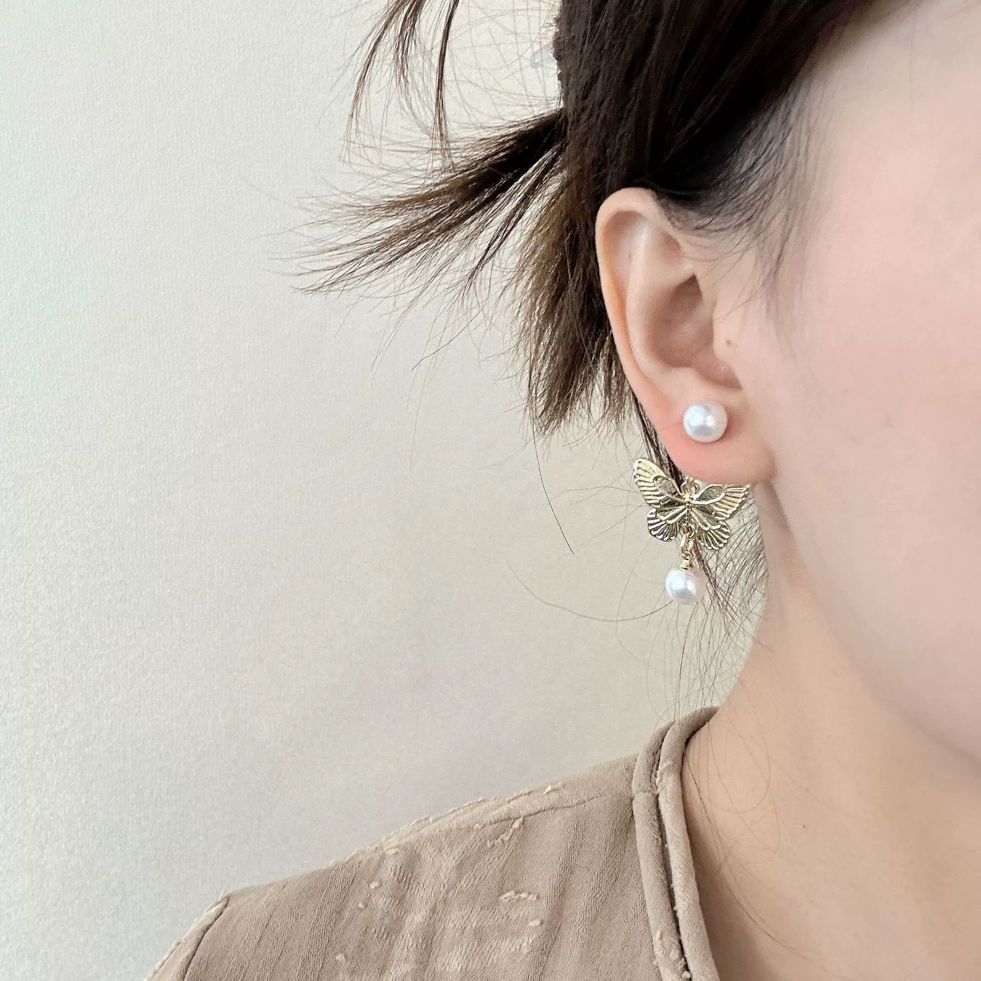 Изысканные серьги из жемчуга, серебряная игла, образец серебра 925, стиль высокого качества, стиль легкой роскоши