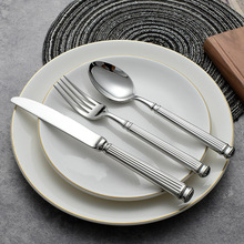 高端一套304不锈钢餐具套装餐厅饭店西餐餐具五星级酒店ins刀叉勺