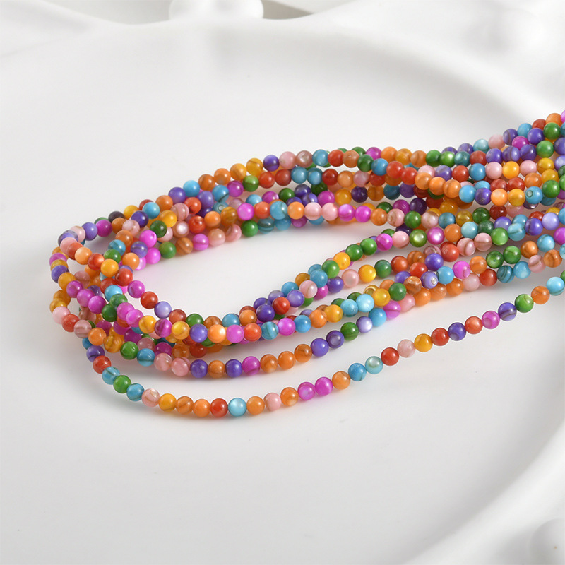 14g Weight Beads Jewelry Making Type DIY Jewelry Accessories Classification 1 Piece Quantity Shell Material Round Pattern Polishing New Product Design Vacation, Simple Style Style 1 Piece Shell Round DIY Jewelry Accessories Beads 17