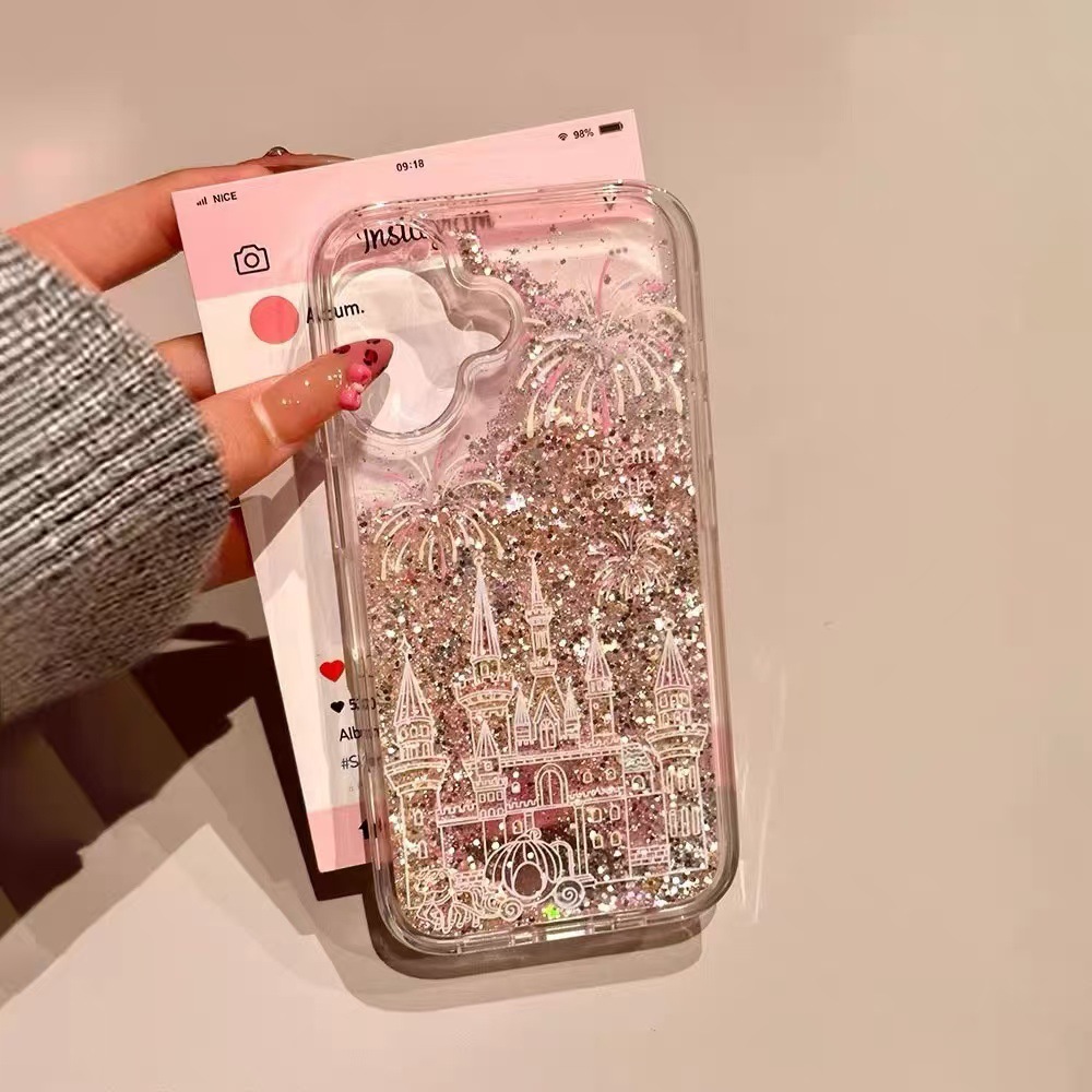 Ins Corea del castillo de arenas movedizas para Apple 15/16promax funda para teléfono móvil iPhone15pro nuevo 14/13