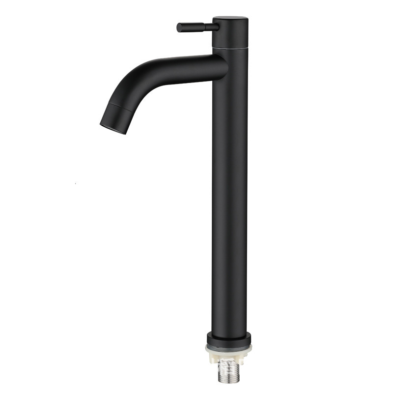 304 grifo de acero inoxidable en una sola mesa fría lavabo grifo de lavabo de baño doméstico