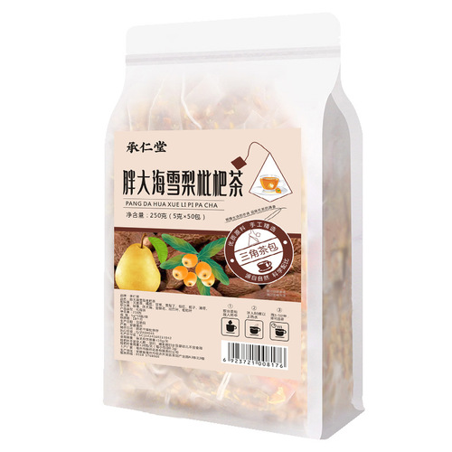 Fatty Sea Pear Loquat Tea Luo Han Guo Fatty Sea Honeysuckle Mint Licorice Loquat Tea for Smokers with Sore Throat