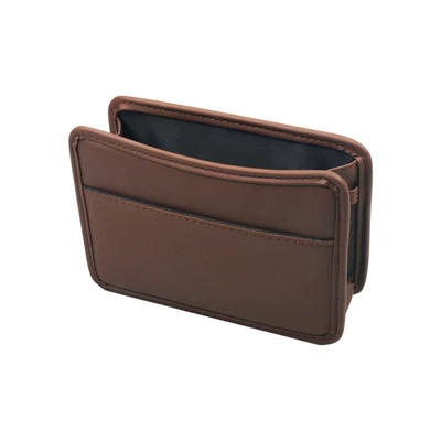 Car Trash Can 2-in-1 Door and Seat Back Hanging Car Storage Leather Storage Box Car Interior Supplies Car Use (Car storage bag/box) - dual-purpose-door-clip-box-brown