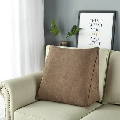 backrest cushion, office waist – Waist support - korean-velvet-ebony-brown-large-size-584820cm