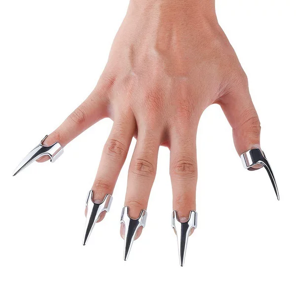 European and American Popular Hot-Selling Wolverine-Style Ring, Creative Design Long Geometric Exaggerated Versatile Ring